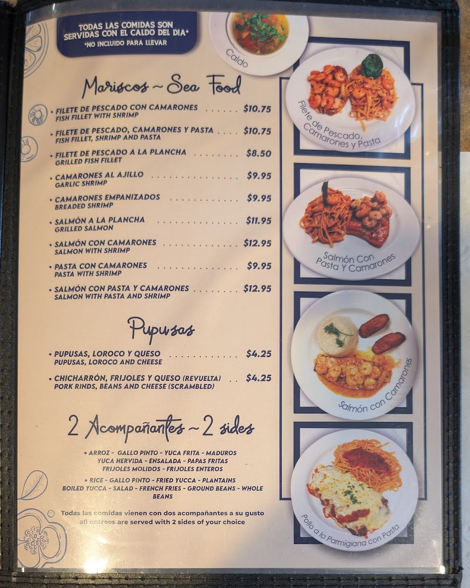 Menu El Centroamericano Restaurant Y Liquor Bar-7
