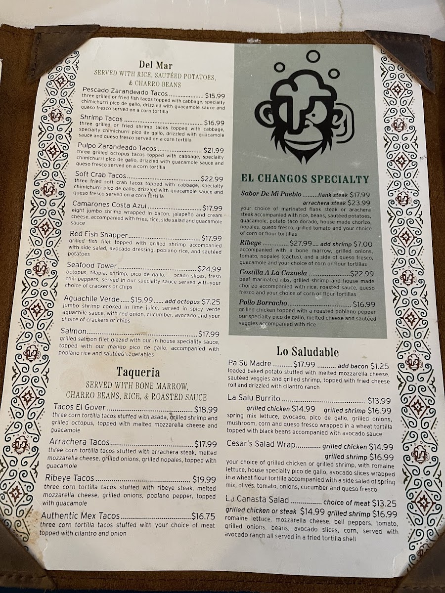 Menu El Chango Borracho-1