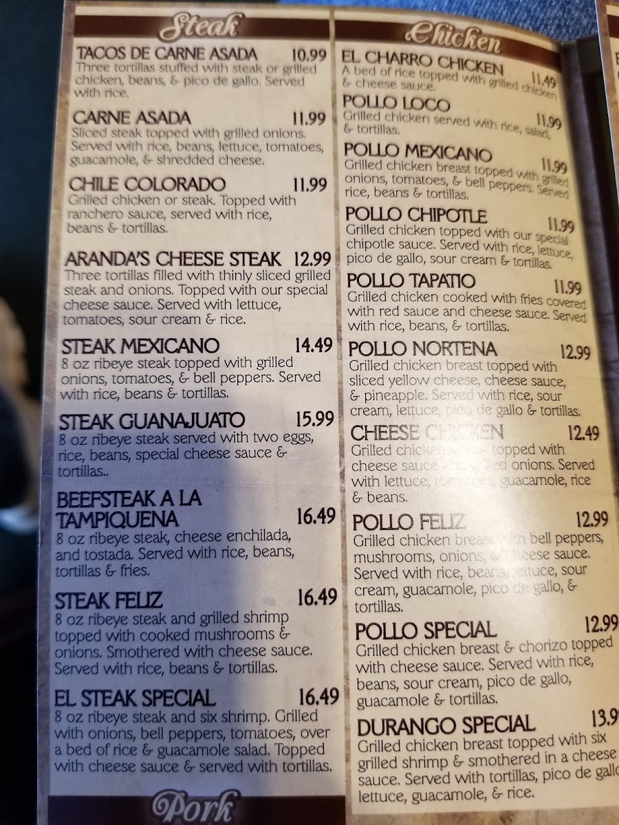 Menu El Charro Mexican Restaurant-4