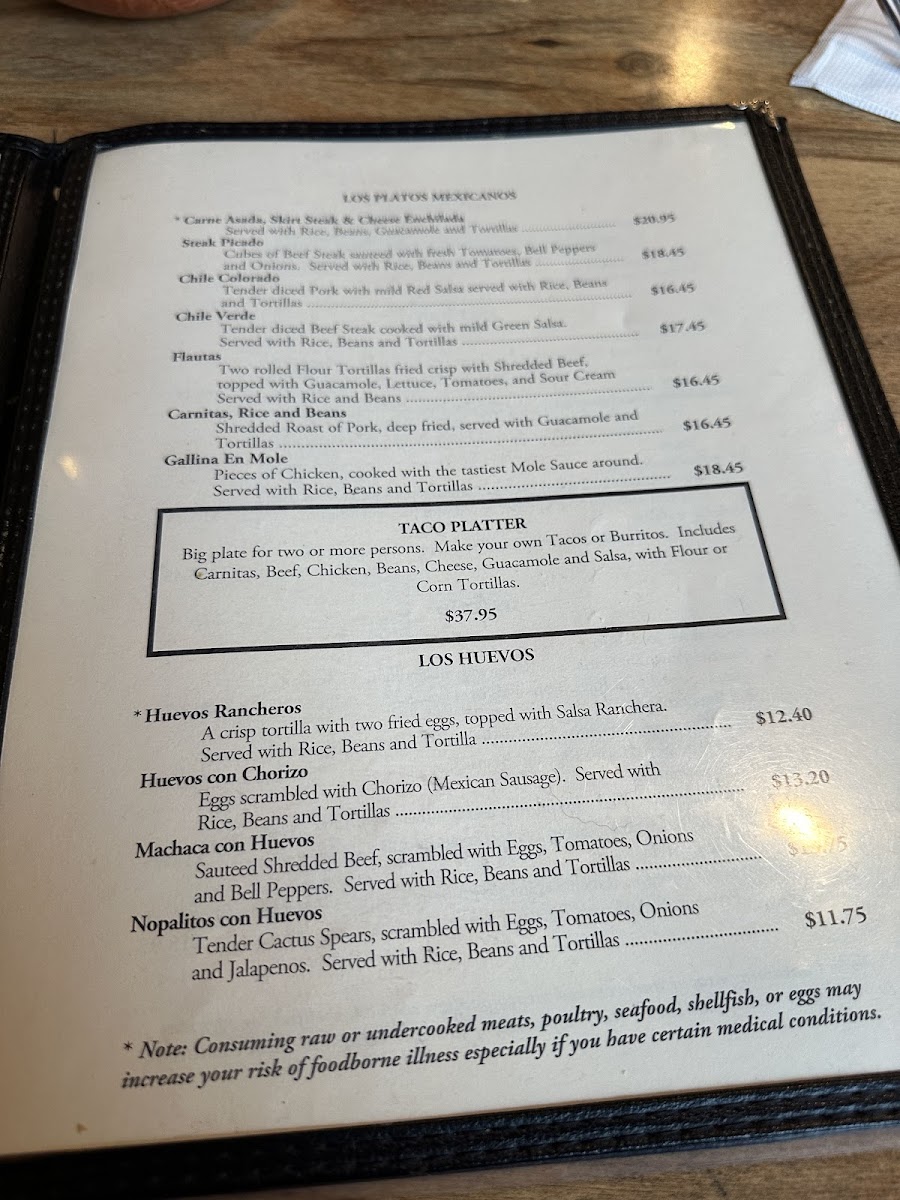 Menu El Chino Mexican Restaurant-1