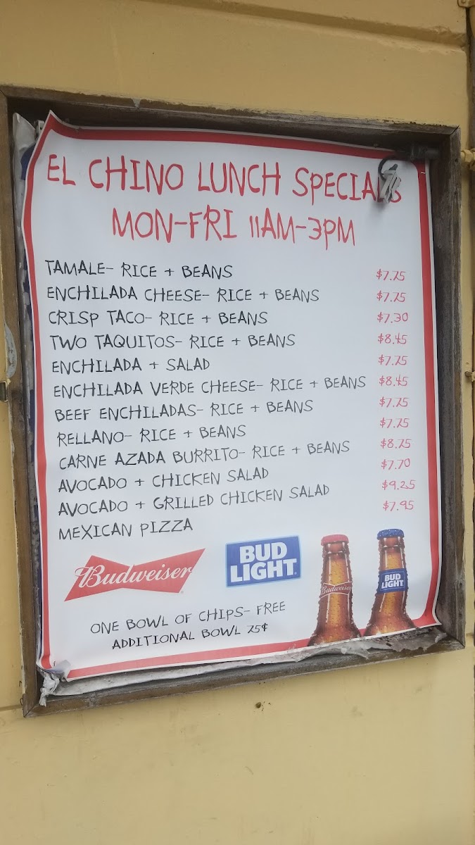 Menu El Chino Mexican Restaurant-10