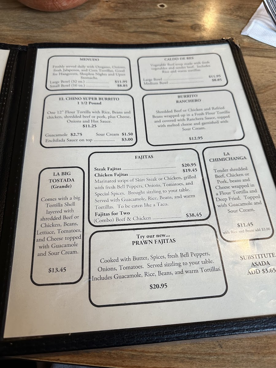 Menu El Chino Mexican Restaurant-3
