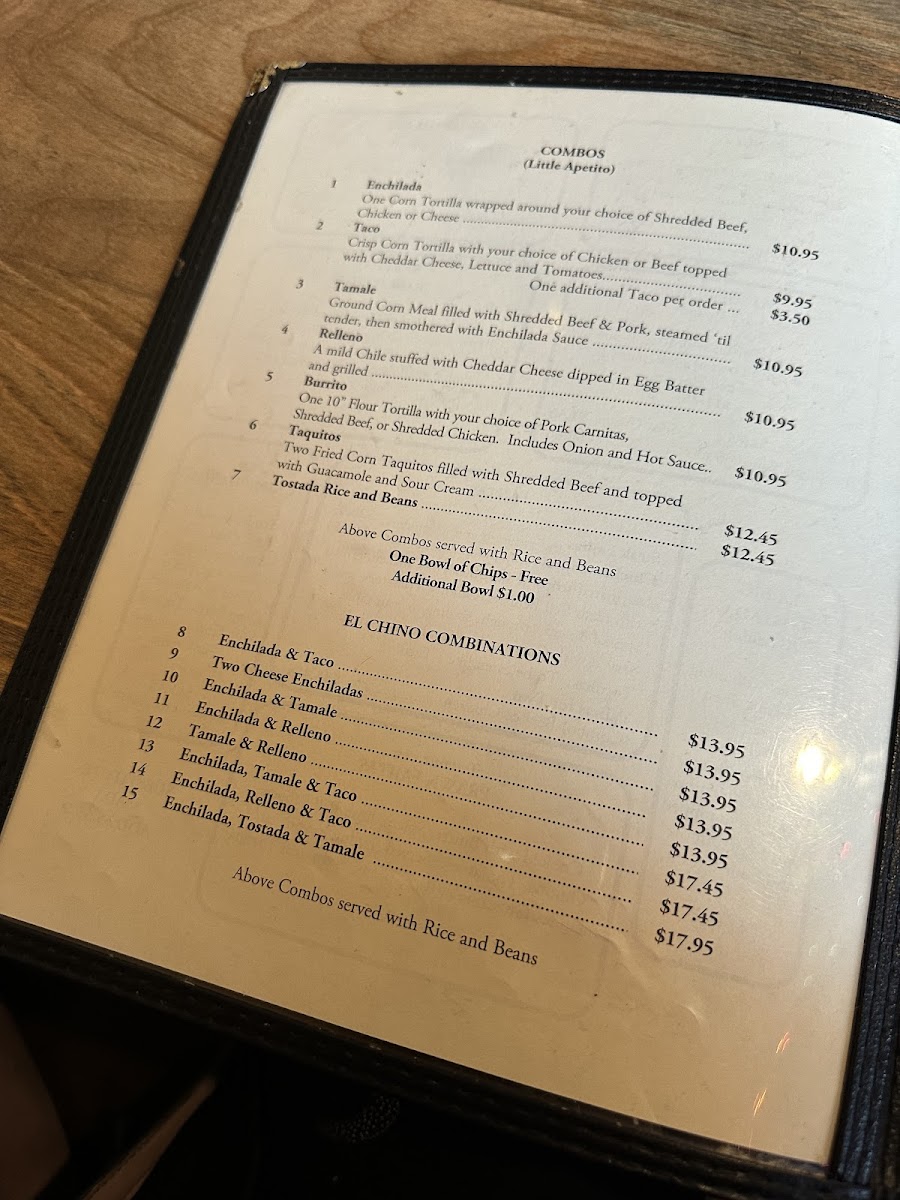 Menu El Chino Mexican Restaurant-4