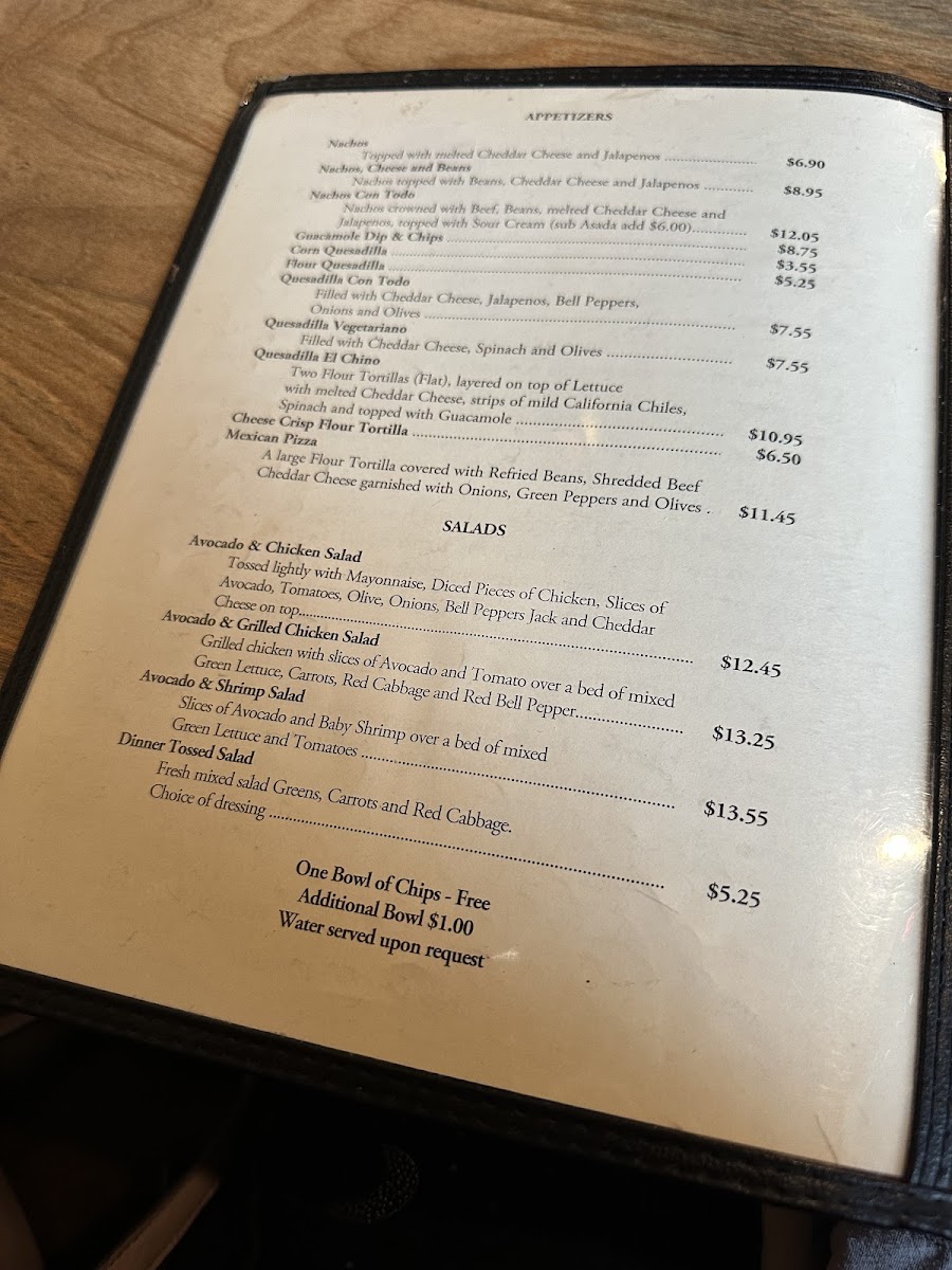 Menu El Chino Mexican Restaurant-5