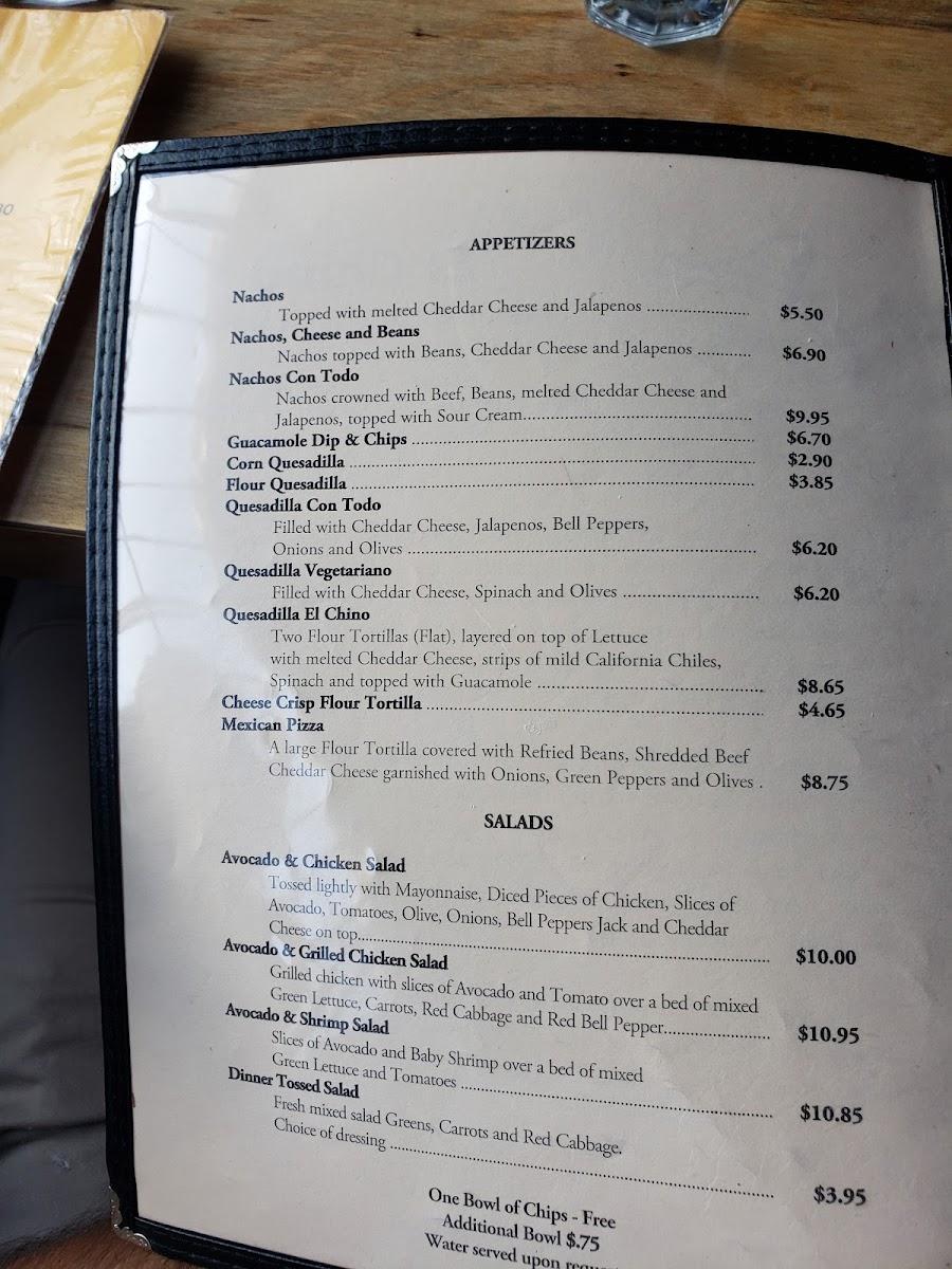 Menu El Chino Mexican Restaurant-8