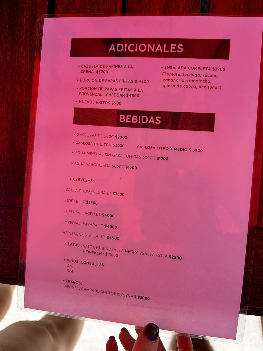 Menu El Chiringuito De Tilcara-2