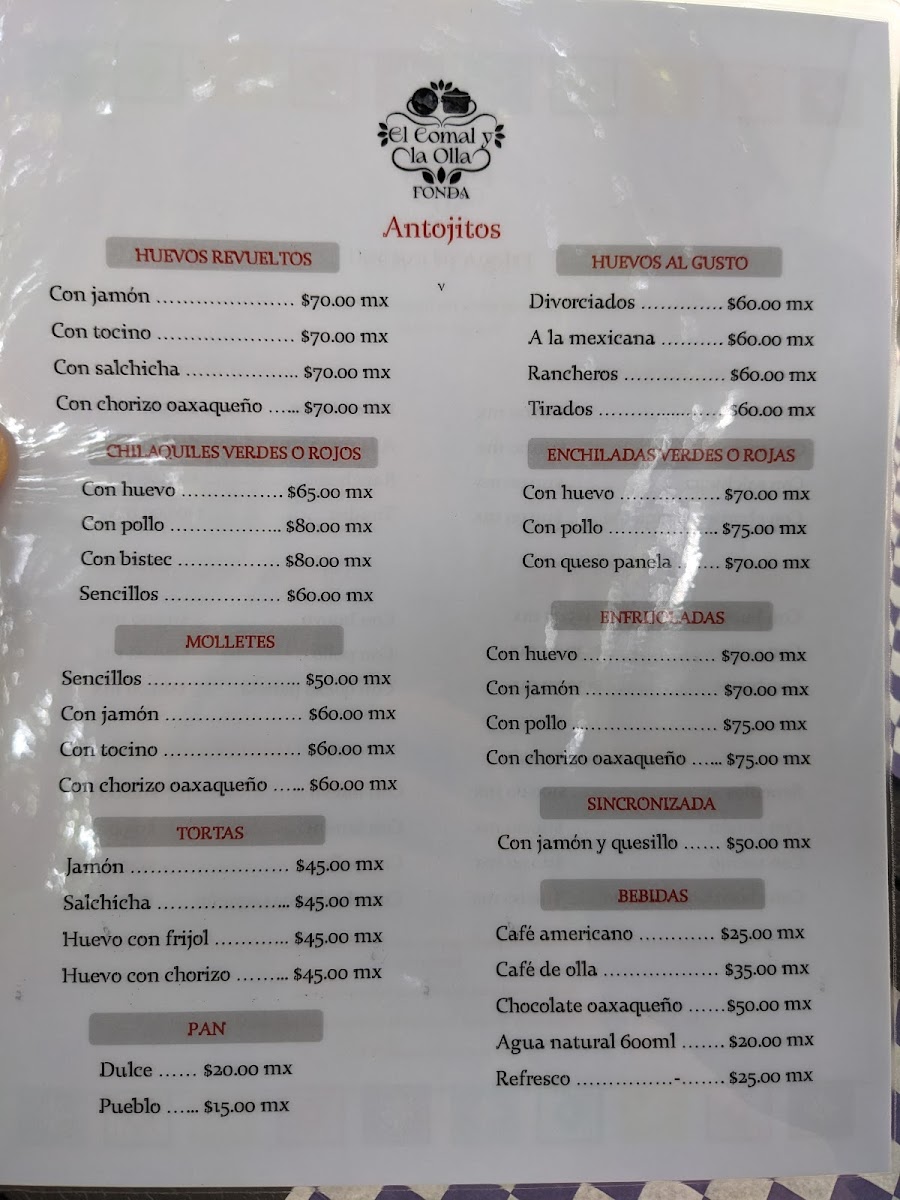 Menu El Comal Y La Olla-7