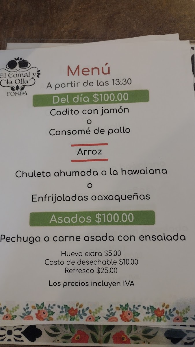 Menu El Comal Y La Olla-8
