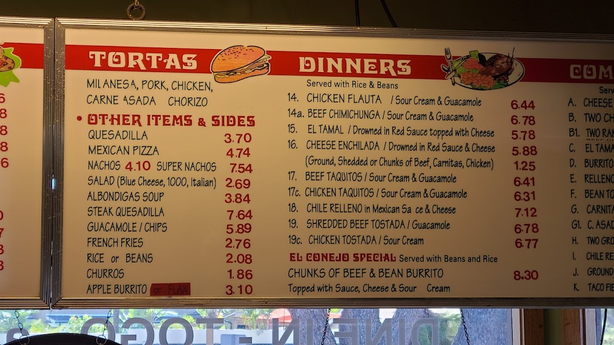 Menu El Conejito Mexican Food-1