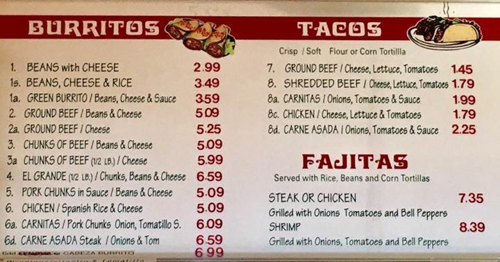 Menu El Conejito Mexican Food-7
