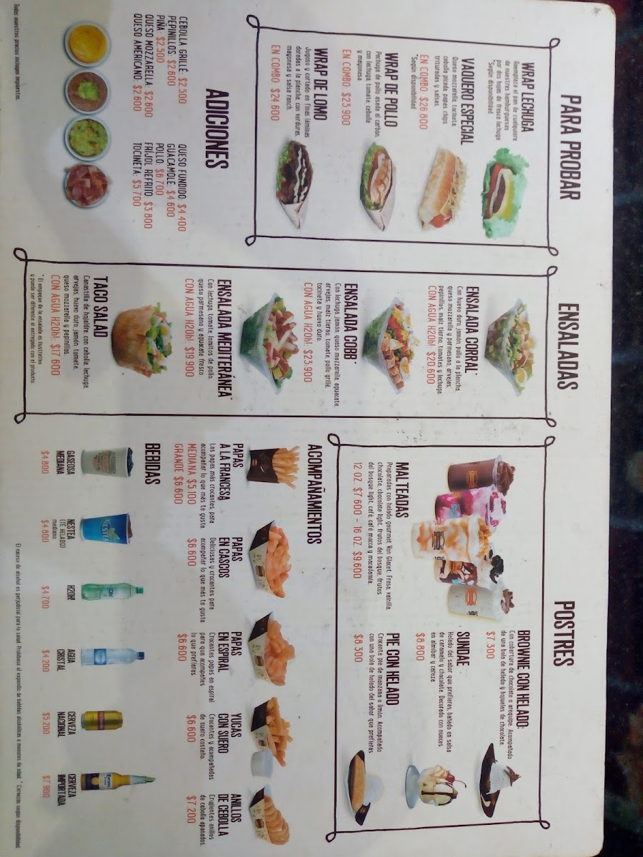 Menu El Corral Unicentro Palmira-5