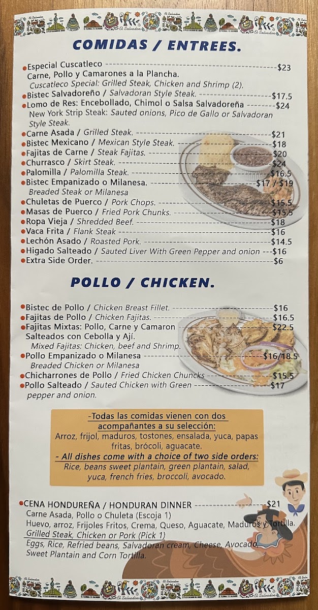 Menu El Cuscatleco Restaurant-3