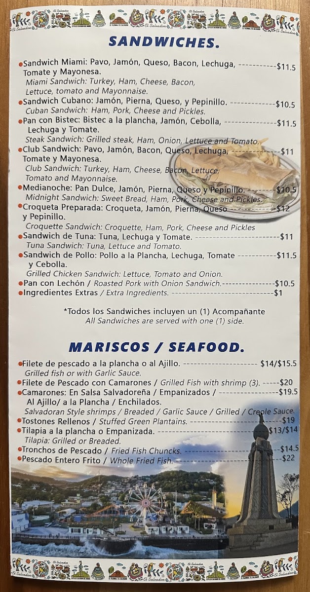 Menu El Cuscatleco Restaurant-4