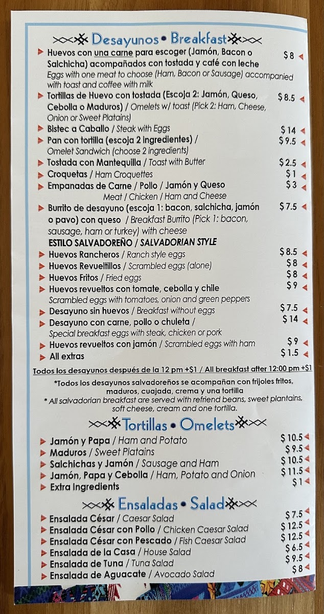 Menu El Cuscatleco Restaurant-7