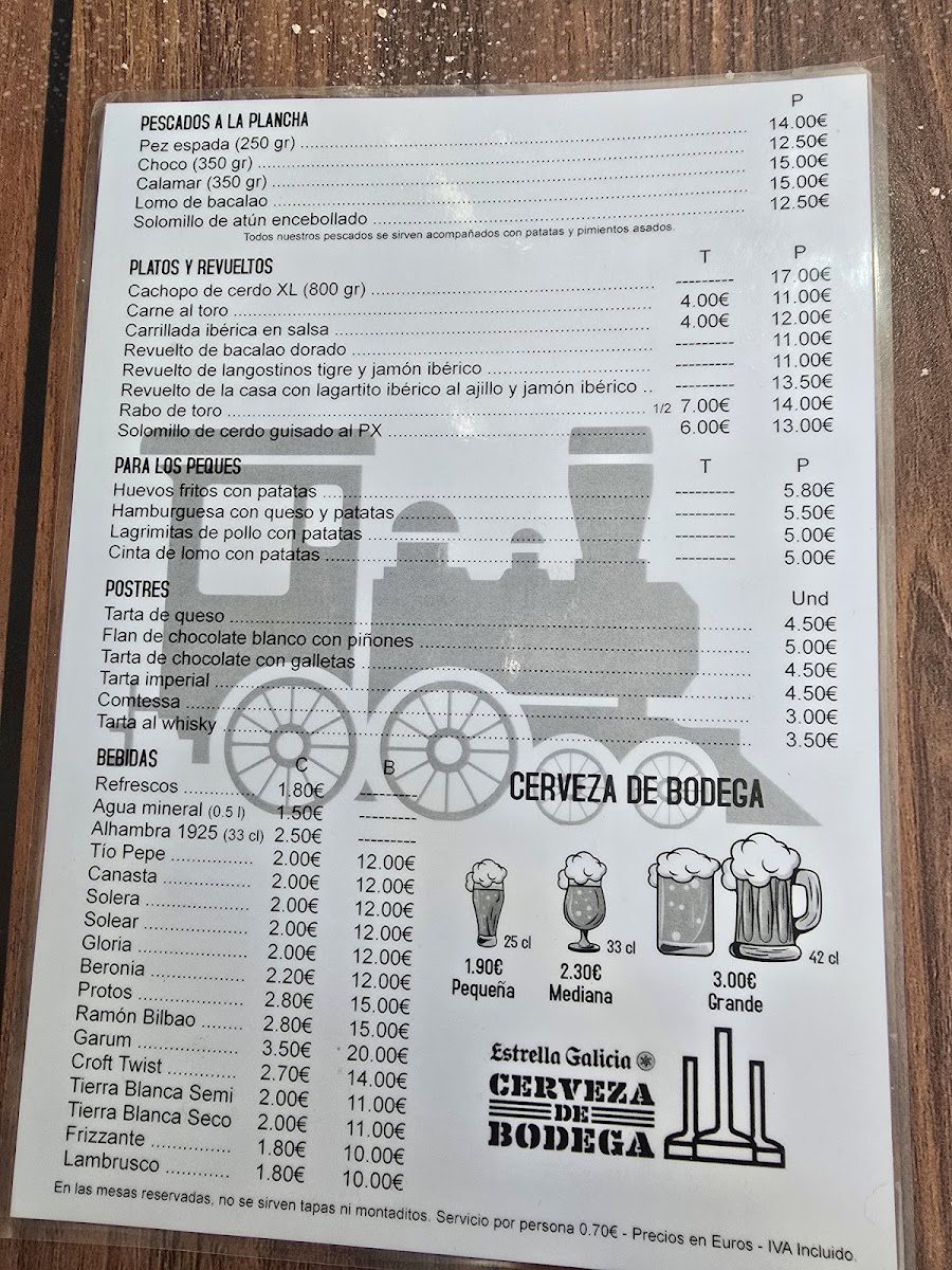 Menu El Ferrocarril-1