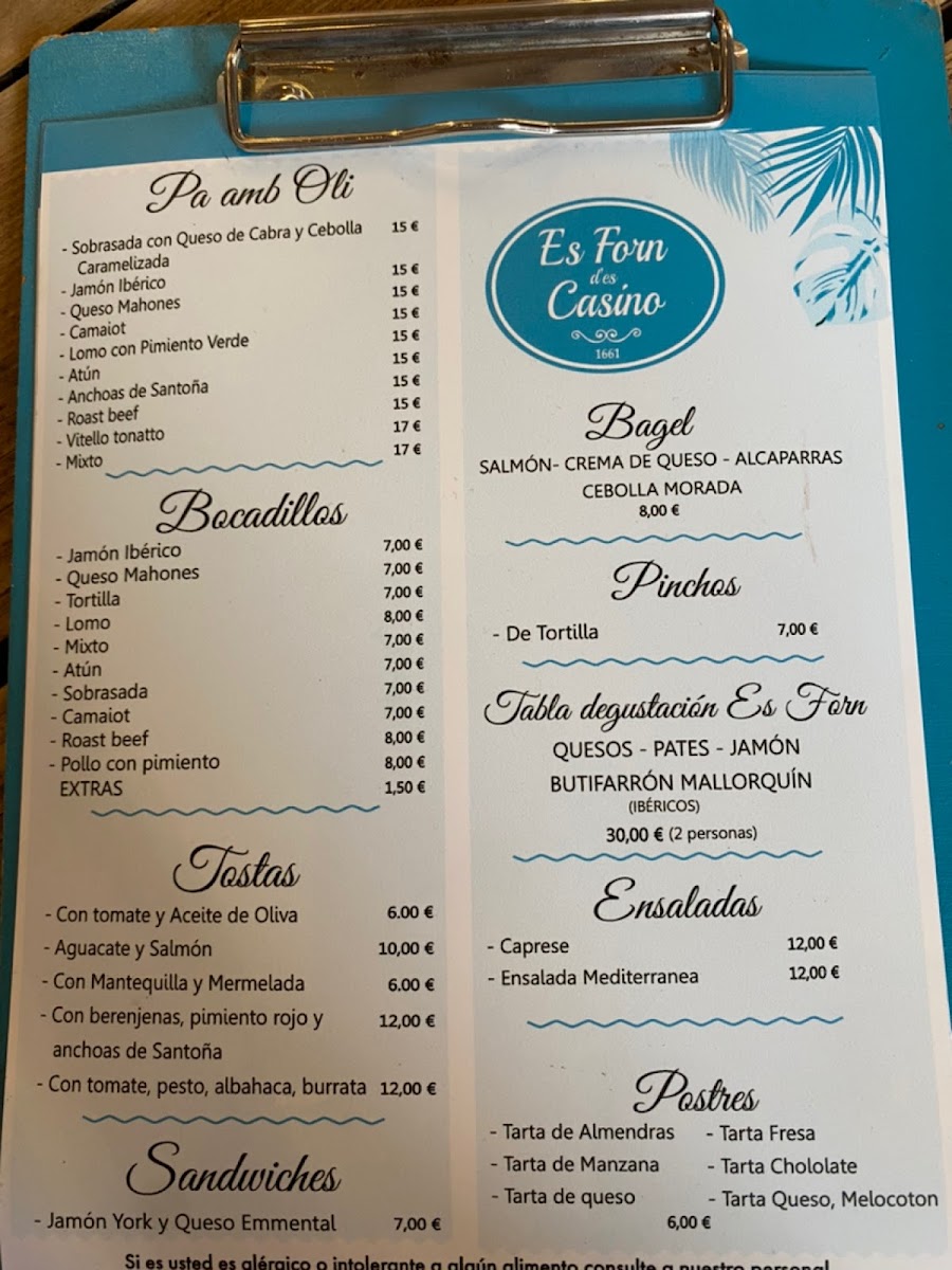 Menu El Forn Del Casino (1661)-8