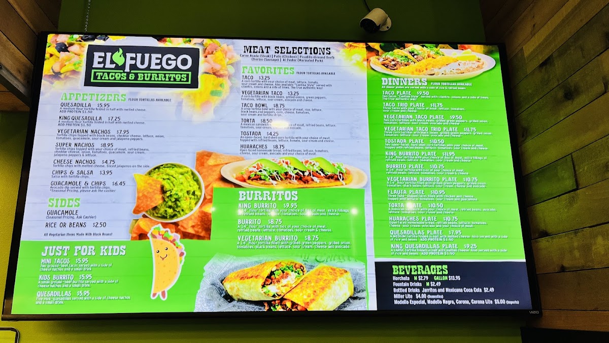 Menu El Fuego Tacos & Burritos-6