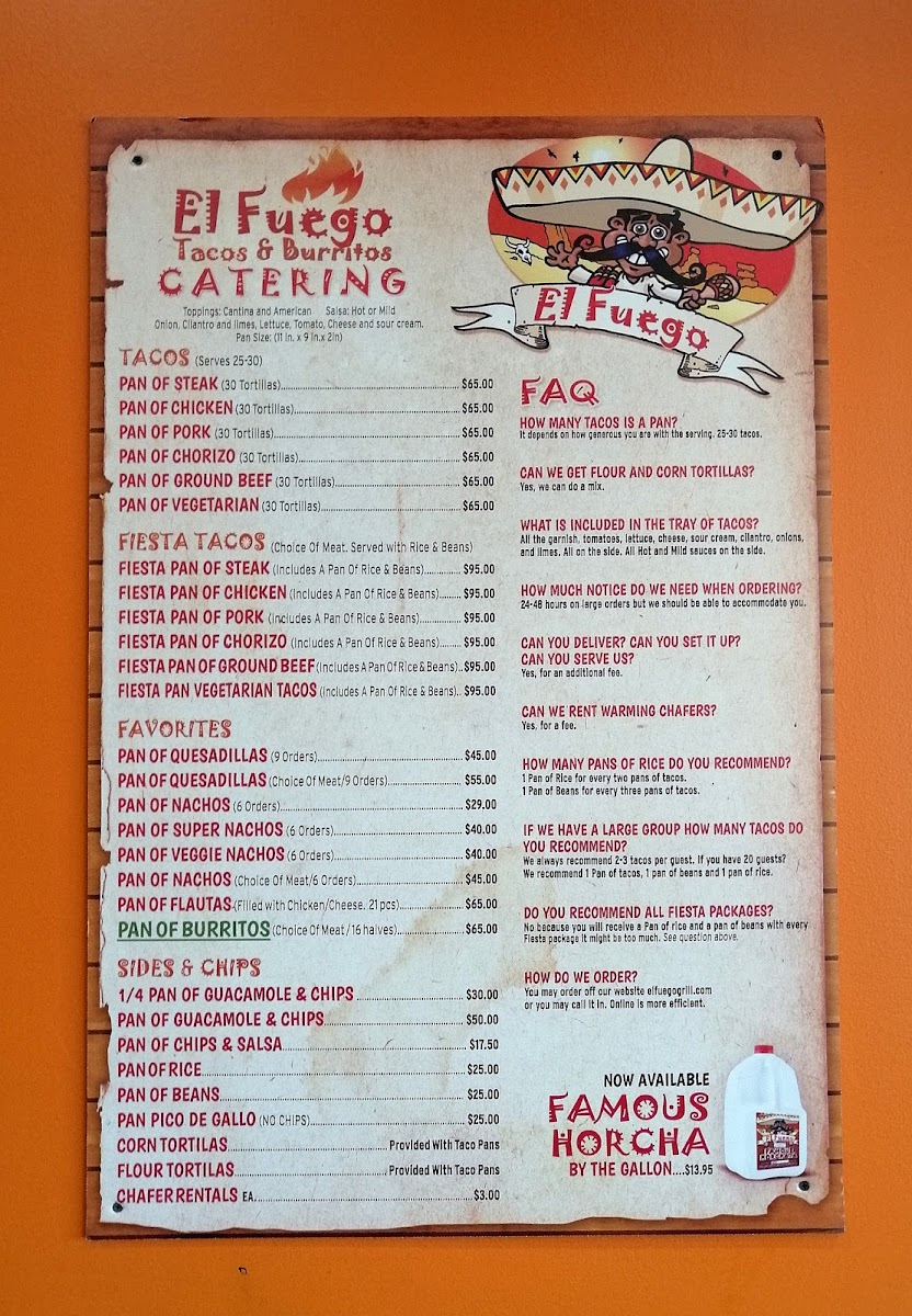 Menu El Fuego Tacos & Burritos-9