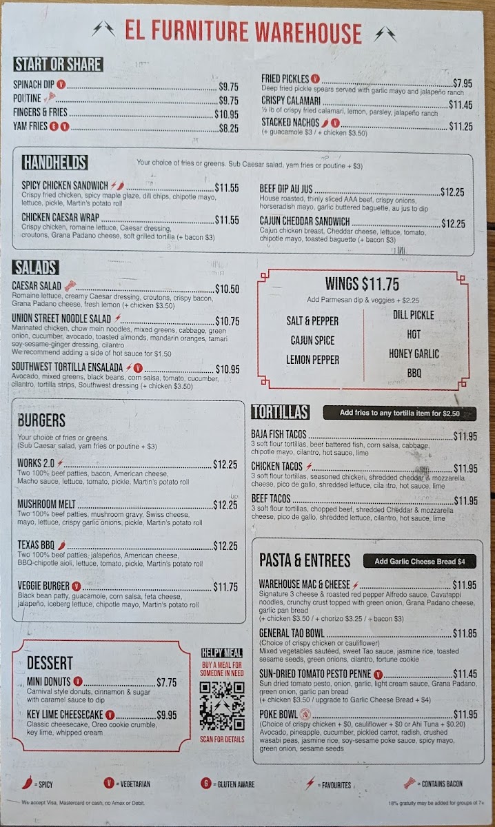 Menu El Furniture Warehouse-4