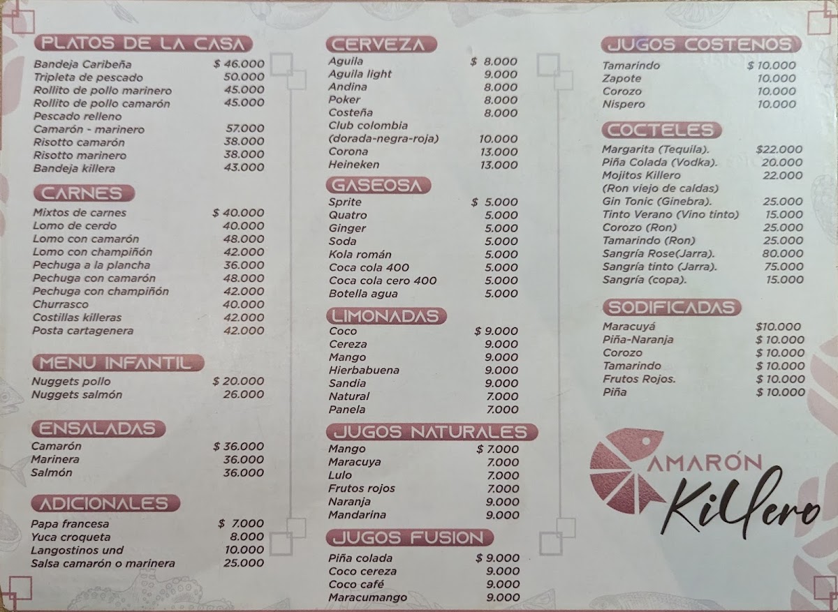 Menu El Gran Camarón Killero - Jordán-1