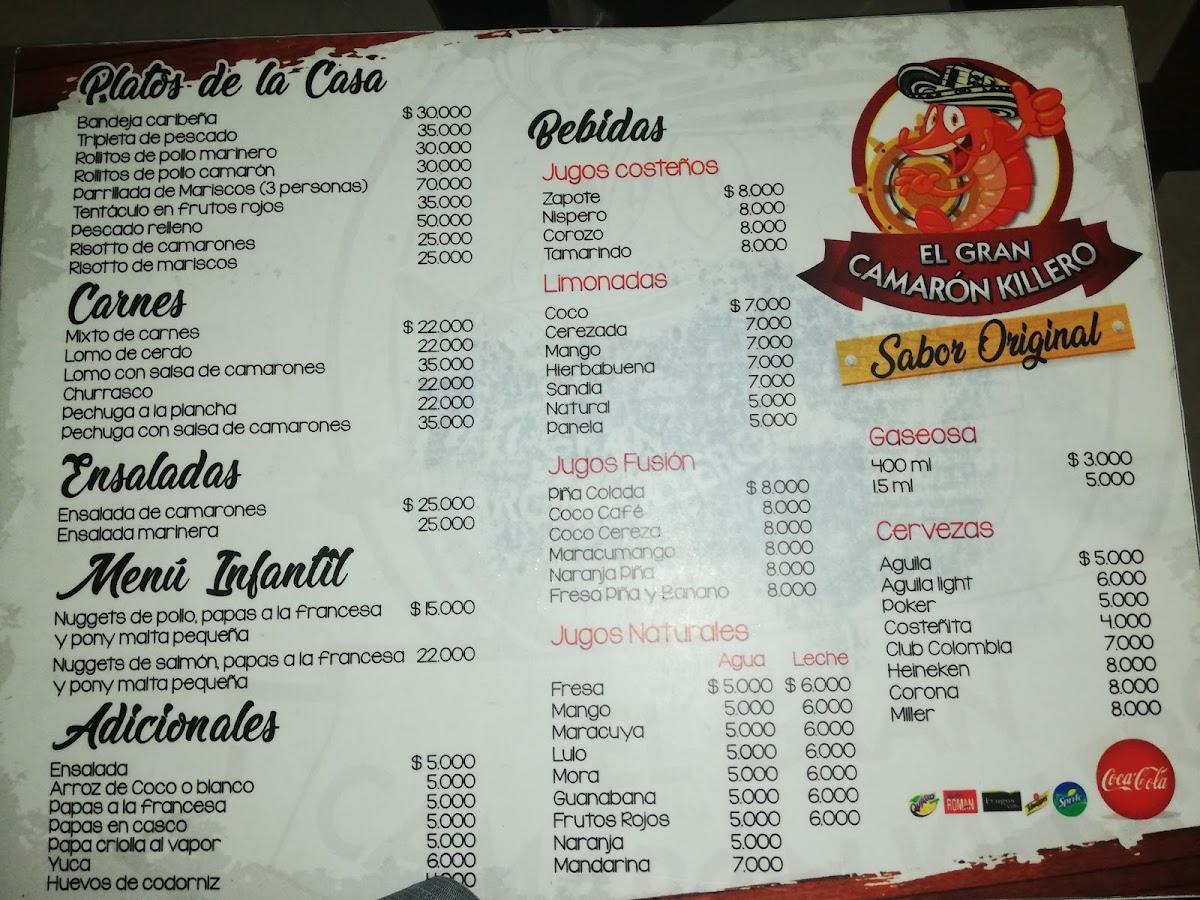 Menu El Gran Camarón Killero - Jordán-3