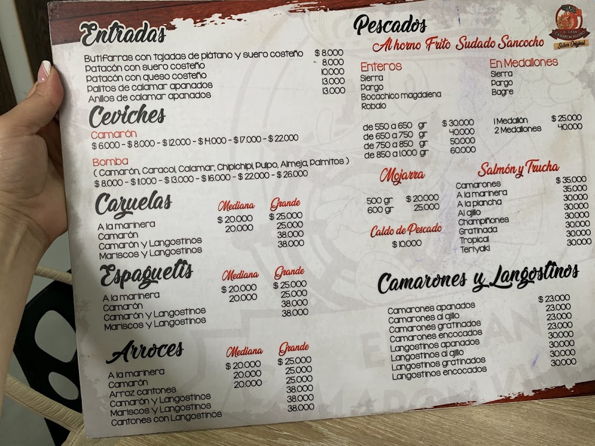 Menu El Gran Camarón Killero - Jordán-4
