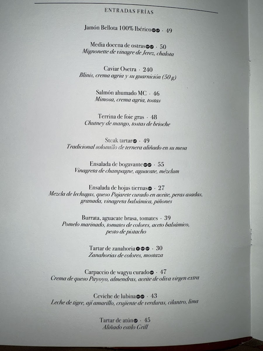 Menu El Grill De Marbella Club-1