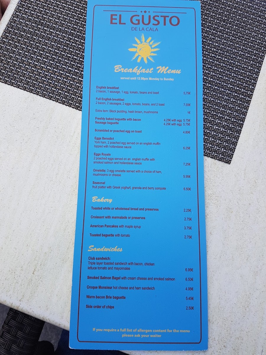 Menu El Gusto De La Cala-8