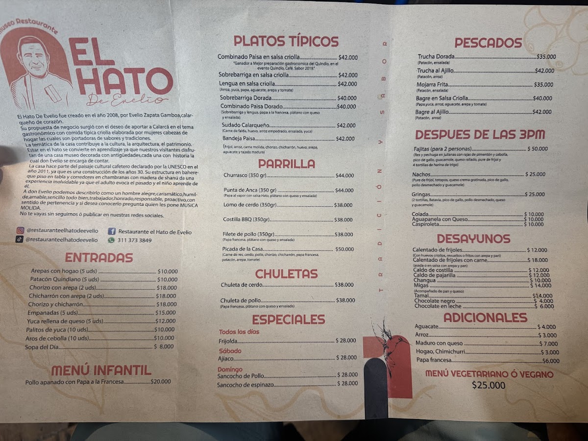 Menu El Hato De Evelio-2