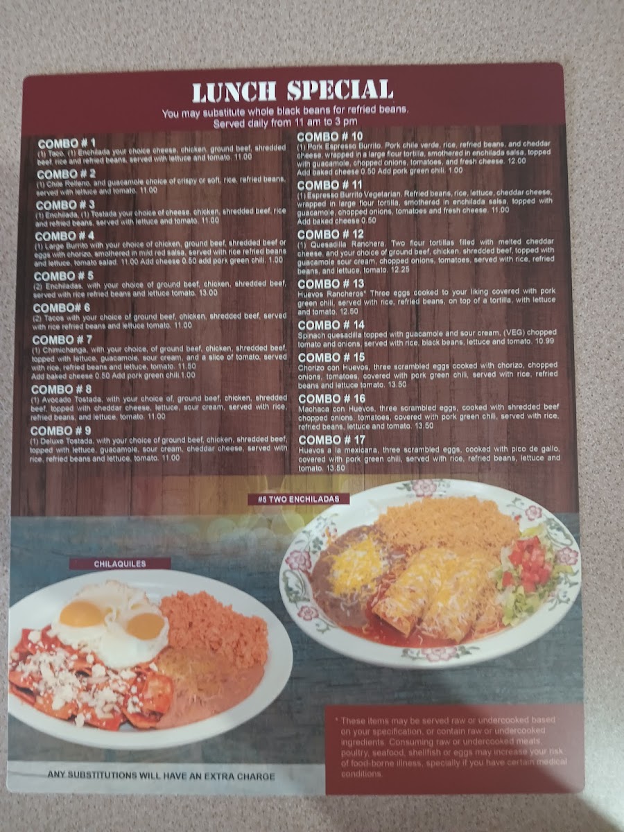 Menu El Huerto Mexican Restaurant-9