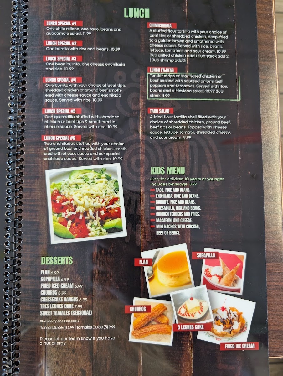 Menu El Indio Manchester-1