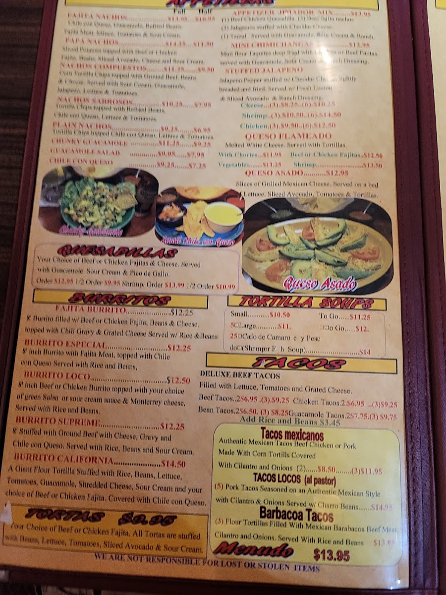 Menu El Jimador Mexican Grill #5-2