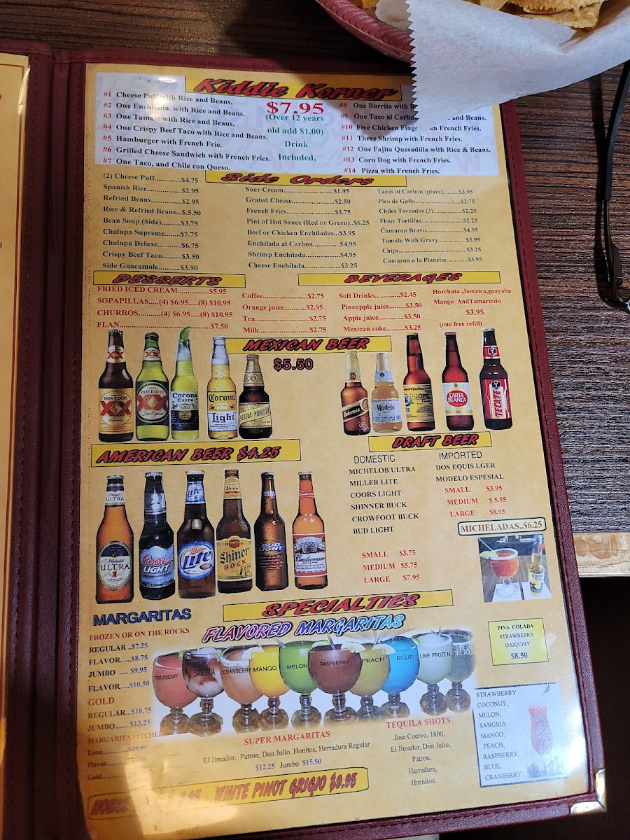 Menu El Jimador Mexican Grill #5-5