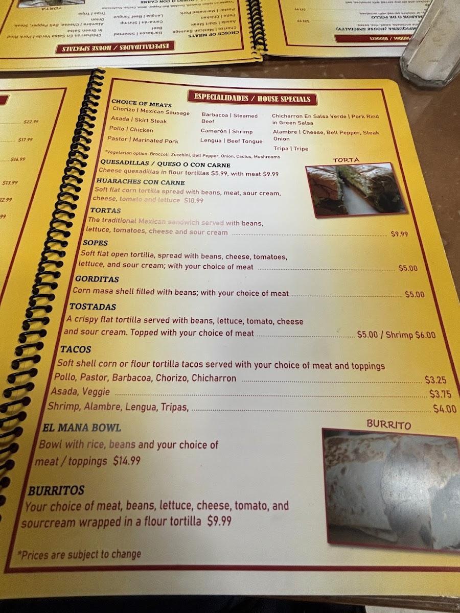 Menu El Maná Restaurante-1