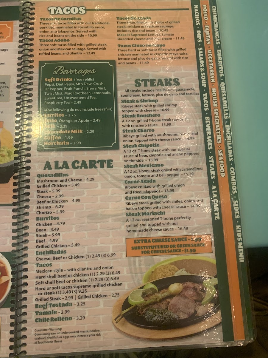 Menu El Mariachi Mexican Grill-1