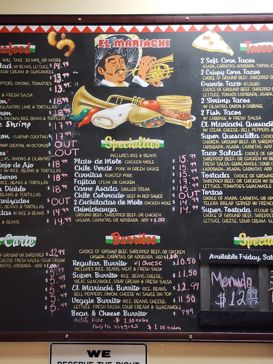 Menu El Mariachi Taqueria-4