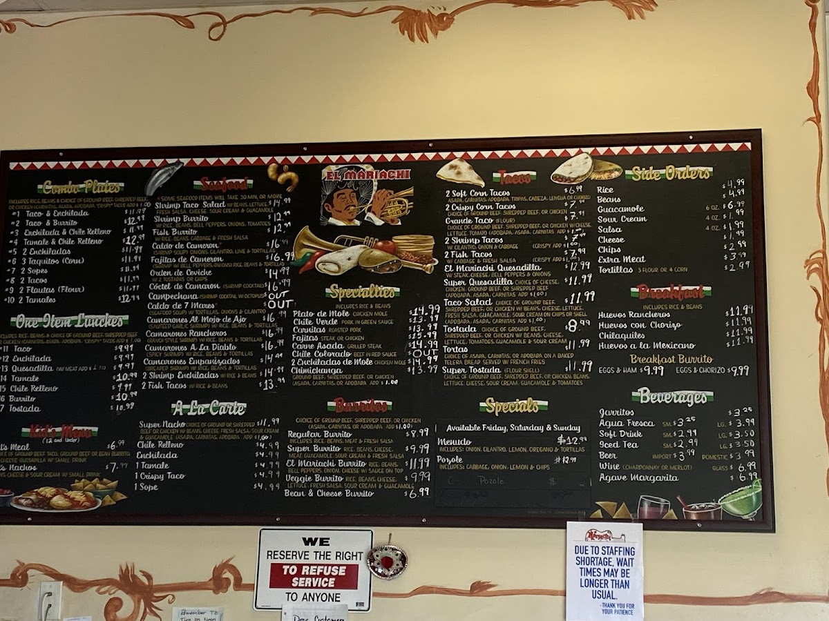 Menu El Mariachi Taqueria-5
