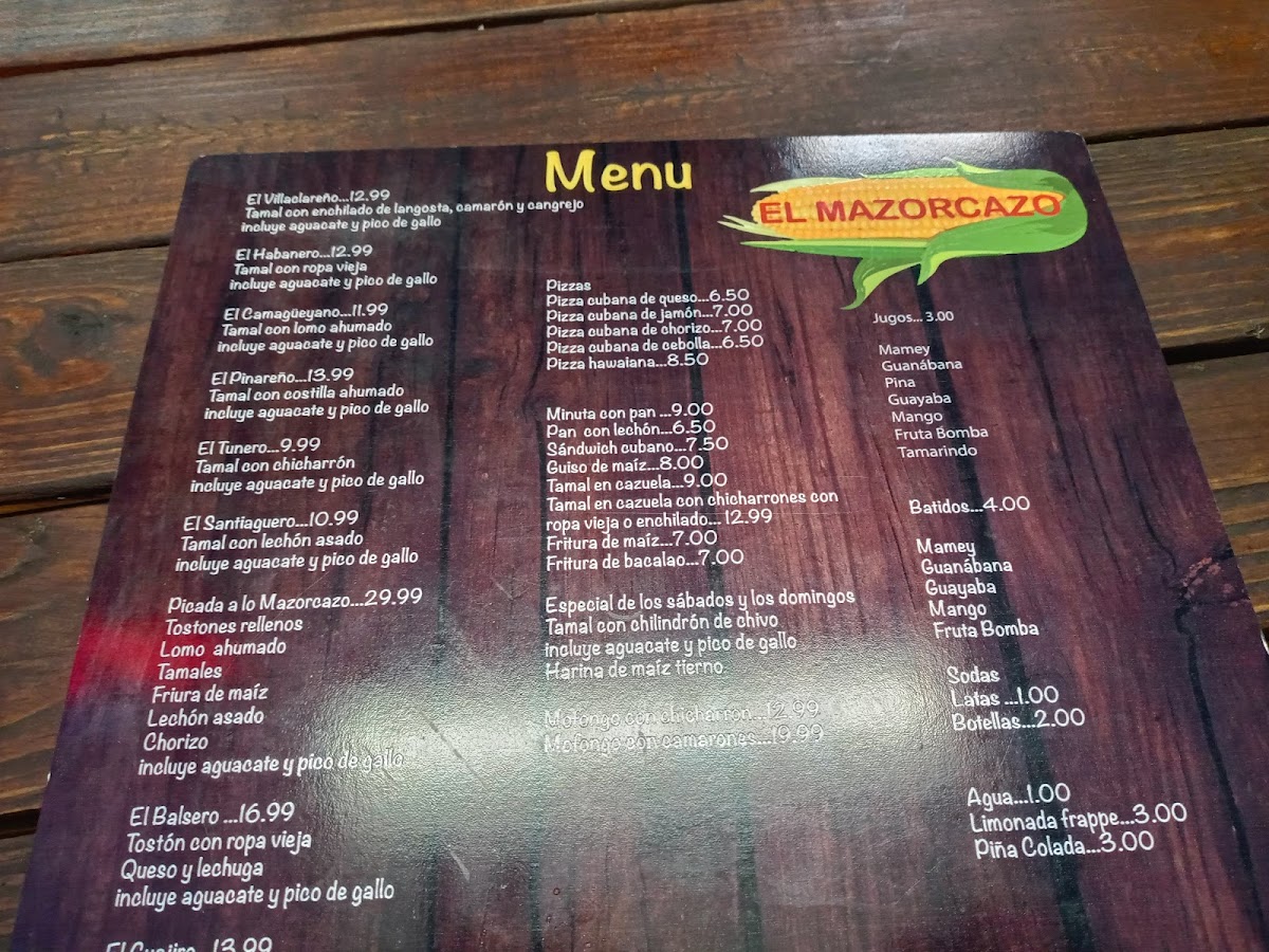 Menu El Mazorcazo-2
