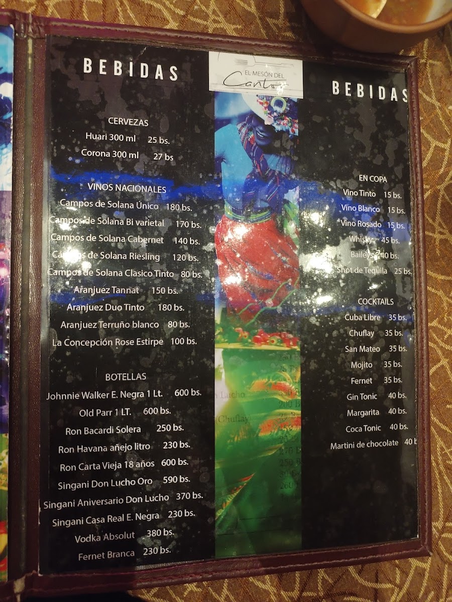 Menu El Meson Del Cantor-1