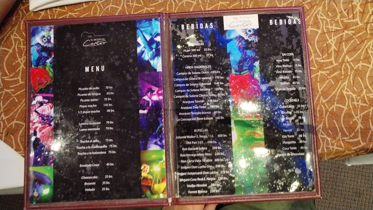 Menu El Meson Del Cantor-2