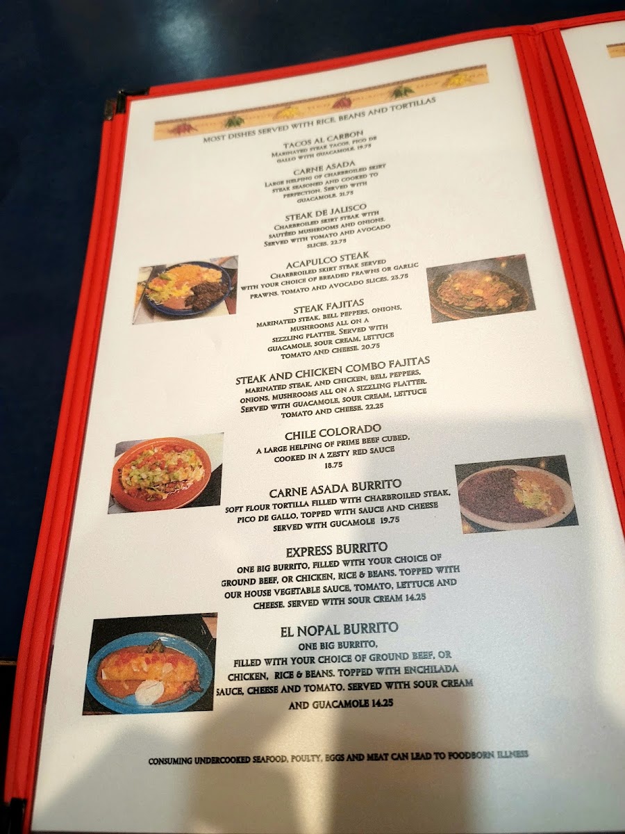 Menu El Nopal Family Mexican Restaurant-1