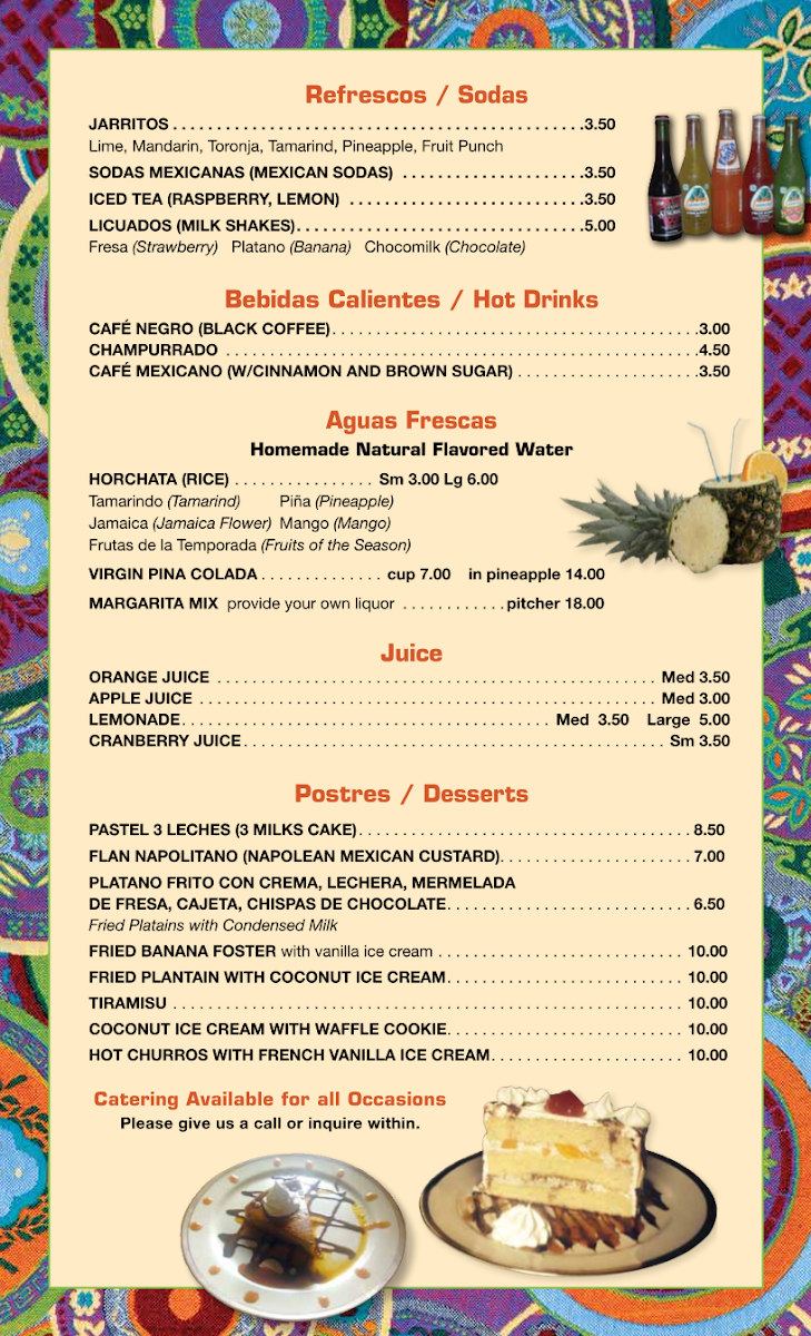 Menu El Nuevo Mariachi Loco-1