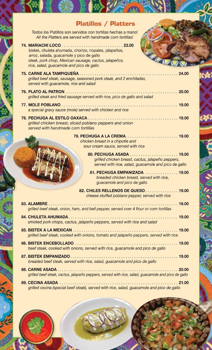 Menu El Nuevo Mariachi Loco-3
