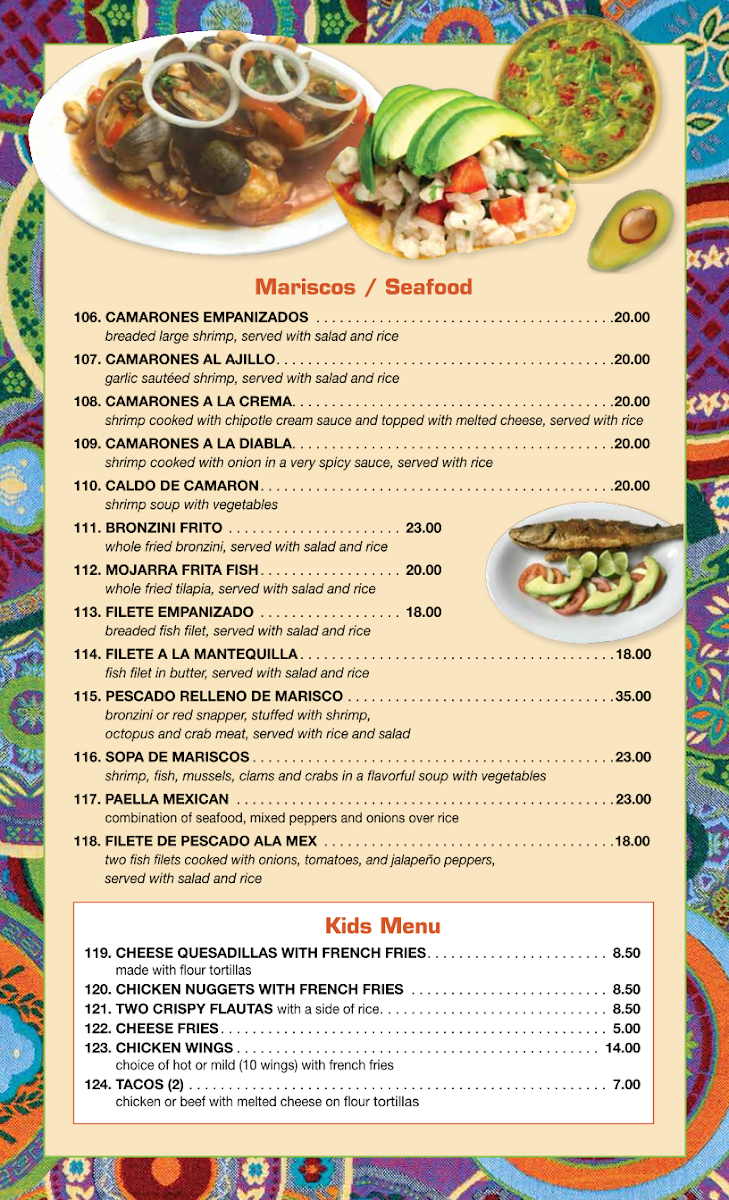 Menu El Nuevo Mariachi Loco-4