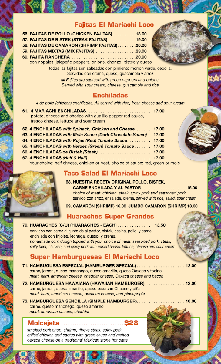 Menu El Nuevo Mariachi Loco-6