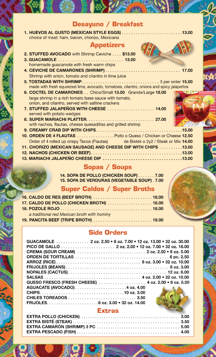 Menu El Nuevo Mariachi Loco-7