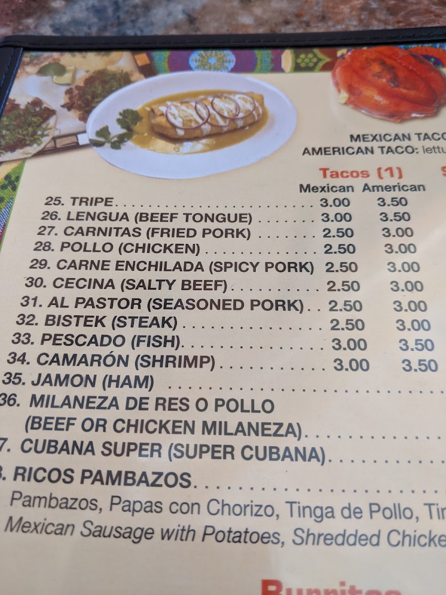 Menu El Nuevo Mariachi Loco-8