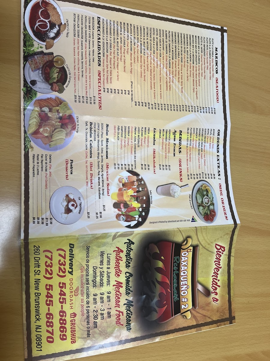 Menu El Oaxaqueño 2-10