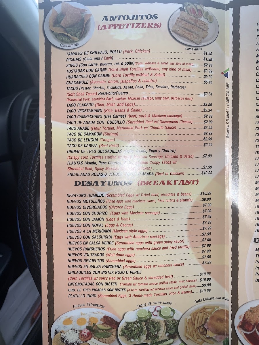 Menu El Oaxaqueño 2-8