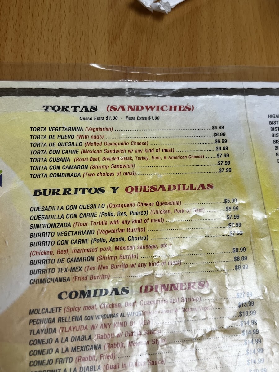 Menu El Oaxaqueño 2-9